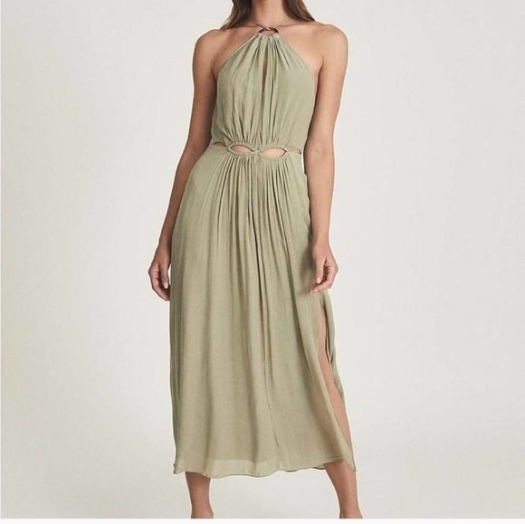 Reiss Dresses & Skirts - NWT Reiss Marta Cut Out Resort Wear Halter‎ Slit Midi Dress 6 Women's
